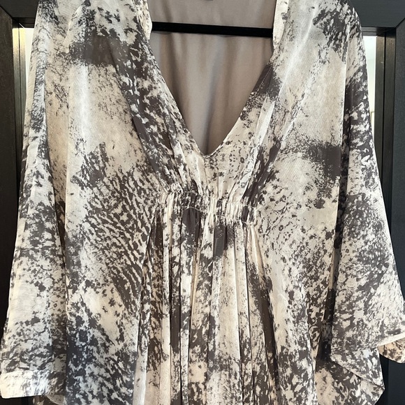 H By Halston Grey & White Dress Size Large - Picture 3 of 16